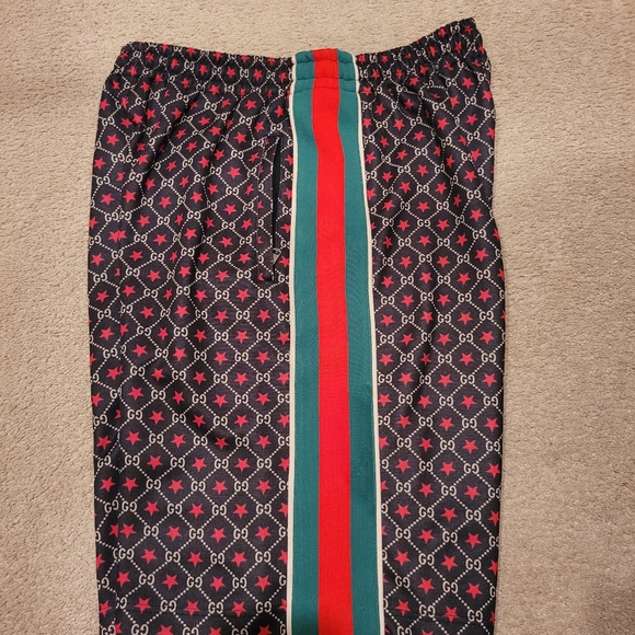 Gucci GG Star Print Track Shorts in Black - Picture 3 of 6